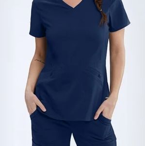 Grey's Anatomy Indigo Blue Small Scrub Set